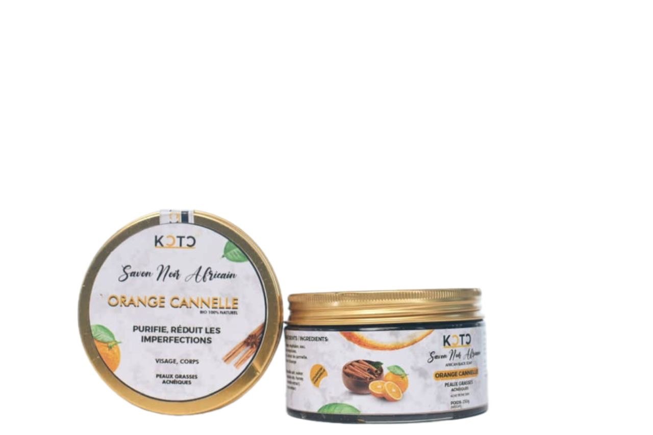 Savon noir africain KÔTÔ orange cannelle